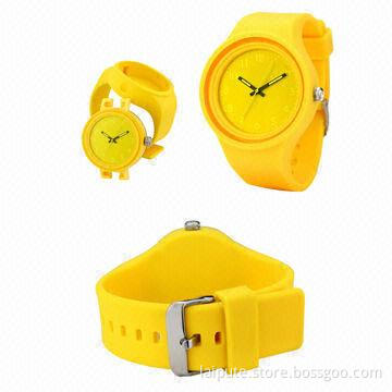 Silicon Lighting Jelly Watch with PU Leather and Your Brand Logos Welcomed